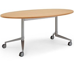 Elipsový stôl - flex-table 3585-380 180x100cm - Pastelovo šedá