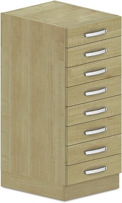 Zásuvková skriňa na lieky 45x57x107cm - Biela