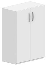 Skriňa policová, dvierka 80x42x110cm - Biela