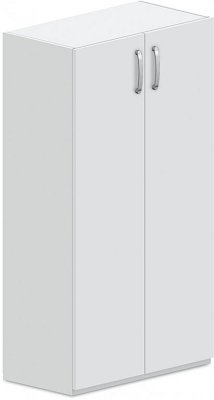 Skriňa policová, dvierka 80x42x145cm - Biela