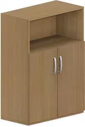 Skriňa policová, dvierka/nika 80x42x110cm - Sivá