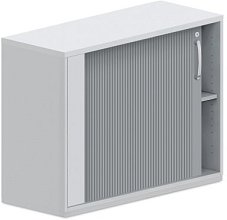 Stolová skriňa s roletou 100x42x75cm - Biela