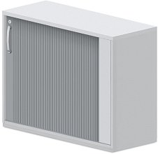 Stolová skriňa s roletou 100x42x75cm - Biela