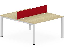 Tandemový stôl, podnož 140x160cm - Biela