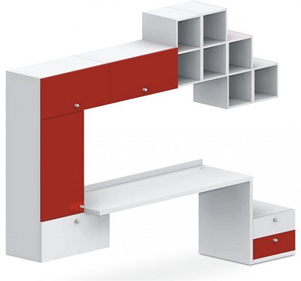 Stolová zostava 280x55x220cm - Brillint white