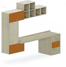 Stolová sestava 260x55x220cm - Mamba green