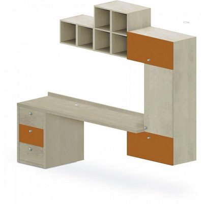 Stolová zostava 260x55x220cm - Brillint white