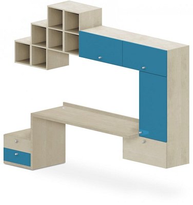 Stolová sestava 280x55x220cm - Marmara blue