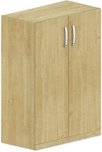 Policová skriňa, dvierka 80x42x110cm - Buk biely