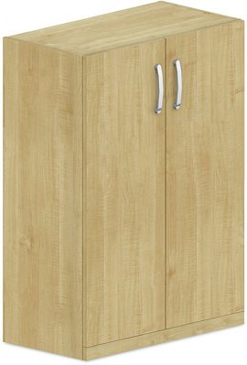 Policová skriňa, dvierka 80x42x110cm - Buk biely