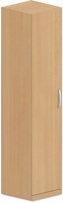 Policová skriňa, dvierka 40x42x180cm - Buk biely
