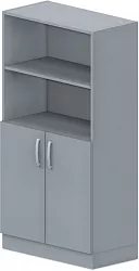 Skriňa policová, dvierka/niky 80x42x152, 5cm - Sivá