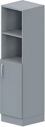 Skriňa policová, dvierka/niky 40x42x152, 5cm - Sivá