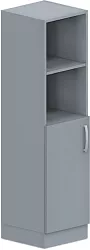 Skriňa policová, dvierka/niky 40x42x152, 5cm - Sivá