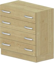 Skříň policová, zásuvky 80x42x82,5cm - Wenge