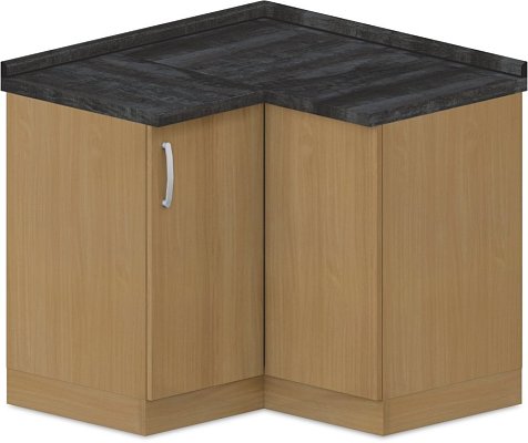 Spodná skrinka rohová 100x100x90cm - Biela