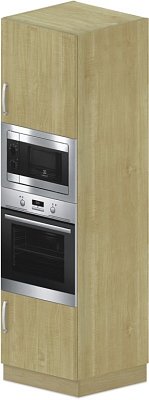 Vysoká skriňa vstavaná kombi 60x60x210cm - Biela