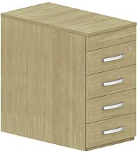 Stolový kontejner 43x80x75cm - Wenge