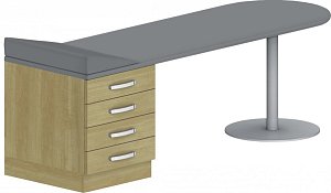 Vyšetrovacie lehátko 195x60x60cm - Biela