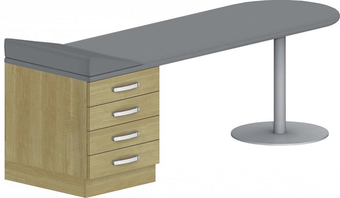 Vyšetrovacie lehátko 195x60x60cm - Biela