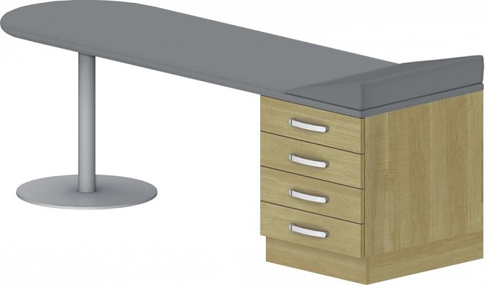 Vyšetřovací lehátko 195x60x60cm - Wenge