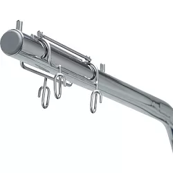 Držiak na infúzie nerezový, 3 háčiky