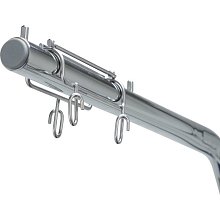 Držiak na infúzie nerezový, 3 háčiky