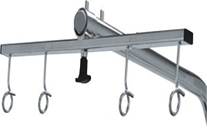 Držiak na infúzie chrómovaný, 4 háčiky