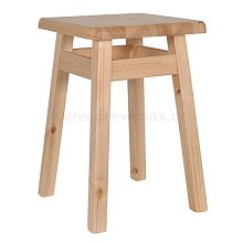 Drevený taburet v.45cm - Borovica