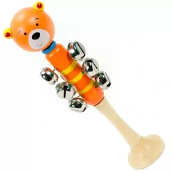 Dřevěné chrastítko do ruky-Medvídek - POSLEDNÍ KUS