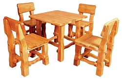 MAX - zahradní set z masivního olšového dřeva, lakovaný - Olše