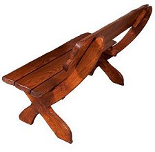 Záhradná lavica z masívneho smrekového dreva 150x58x83cm - Dub impregnant