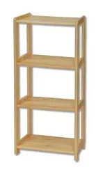 Regál z masívnej borovice š.80xv.106xhl.30cm - Sivá