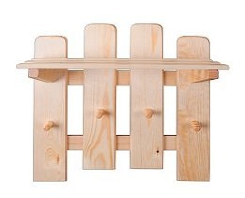 Věšáková stěna z masivní borovice 46x26x44cm - Borovice - DOPRODEJ