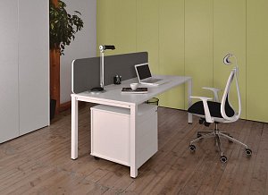 Látkový paraván k stolu 160x40cm - Sivá