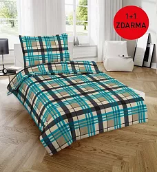 Bavlněné povlečení 140x200 + 70x90 - Albert - 1+1 ZDARMA
