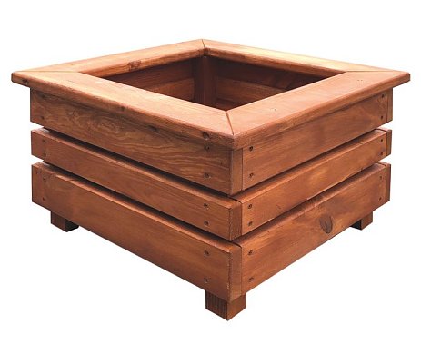 Květináč FLORA čtvercový z masivního smrkového dřeva 54x54x36cm - Týk 