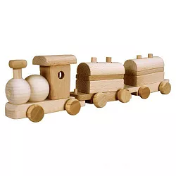 Maketa vláčik z masívneho buka