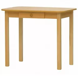 Jídelní stůl se zásuvkou 90 cm PICCOLO - Tmavě hnědá