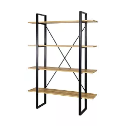 Regál RG 370 kombinovaný z masivního přírodního dubu 130x180x35cm - Dub medový