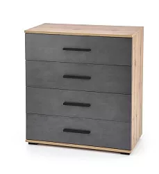 Komoda 77x40x82cm - Šedá/dub rustikal (votan)