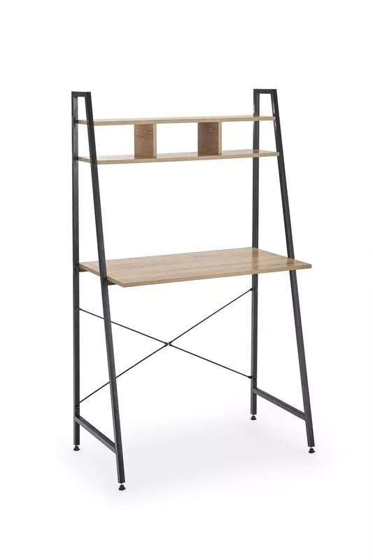 Písací stôl 84x46x142cm - Čierna/dub sonoma