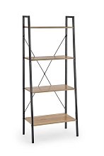 Regál Narvik 60x32x148cm - Černá/dub sonoma