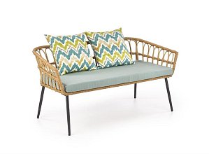 Zahradní dvojkřeslo 140x68x71cm - Přírodní