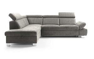 HAPPY rohová sedacia súprava, orientácia pravá strana 273x201x82 - Sivá