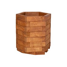 Květináč DALIA z masivního olšového dřeva 38x38x46cm - Dub 