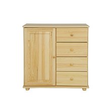 Komoda kombinovaná z masivní borovice 100x47x100cm - Borovice