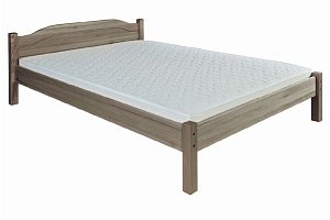 Postel z masivní borovice, dvoulůžko 160x200cm - Šedá