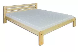 Posteľ z masívnej borovice, dvojlôžko 140x200cm - Sivá