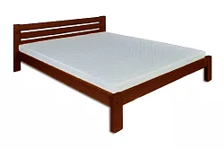 Postel z masivní borovice, dvoulůžko 140x200cm - Šedá